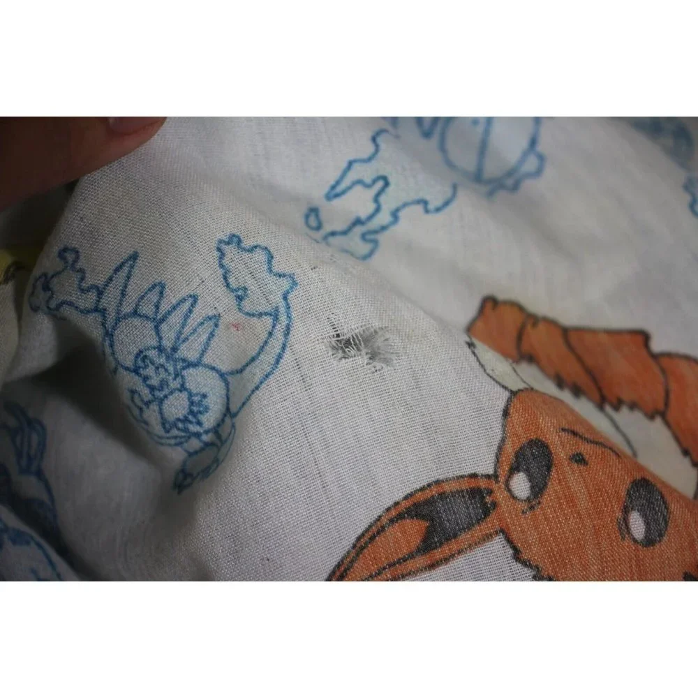 Vintage Pokemon Springs Made In USA AOP All Over Print Twin Bedsheet A1204